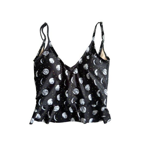 KORTNI JEANE Moon Lunar Phases Print Swim Tankini Top Size XS - Picture 5 of 5